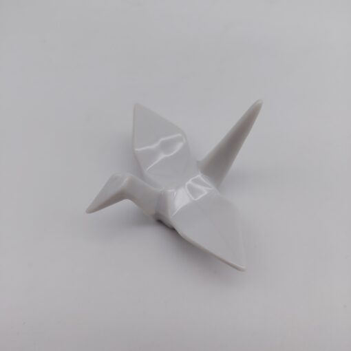 Poggiabacchette "Gru Origami" bianco