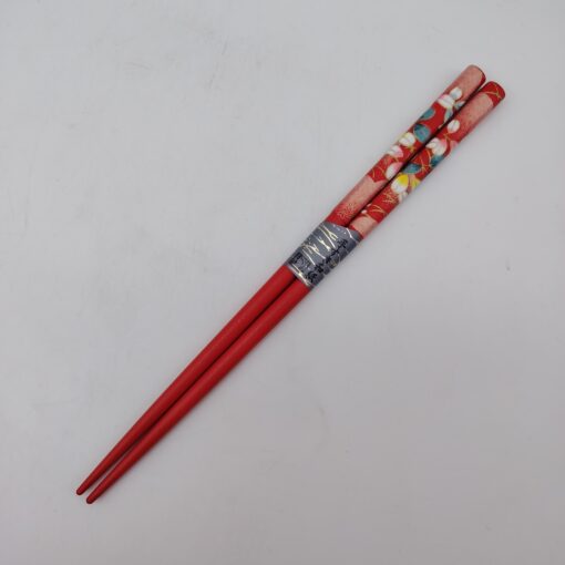 Hashi, bacchette giapponesi rosse in legno con "hagi" 21cm
