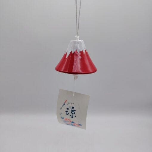 Furin giapponese in ceramica - Monte Fuji rosso