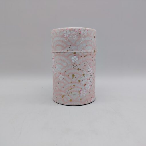 Porta tè in carta washi M - rosa e oro con "ume"