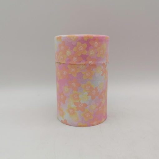 Porta tè in carta washi M - rosa pastello con fiori di ciliegio