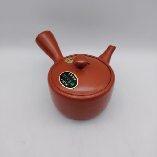 Kyusu cilindrica in ceramica rossa - 290ml