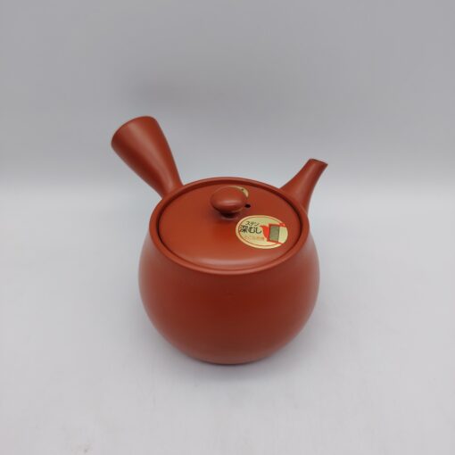 Kyusu in ceramica rossa a goccia - 350ml