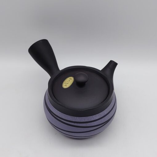 Kyusu nera con spirali viola - 340ml