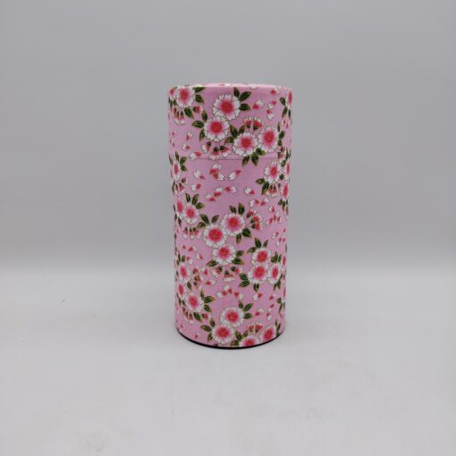 Porta tè in carta washi L - rosa con fiori di ciliegio